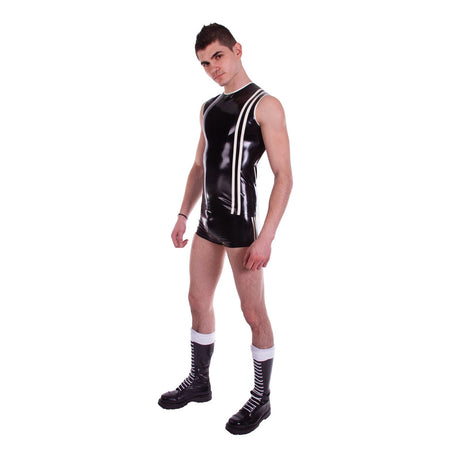 Dual Stripe Sleeveless T-Shirt // Made to Order from REGULATION.