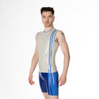 Dual Stripe Sleeveless T-Shirt // Made to Order from REGULATION.