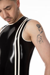 Dual Stripe Sleeveless T-Shirt // Made to Order from REGULATION.