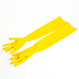 Rubber Elbow Length Gloves, Yellow