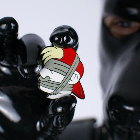Gagged Boy Flag Pin from James Newland Illustration.