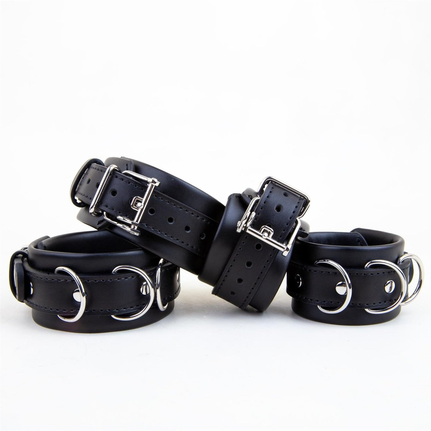 Hunter Wrist & Ankle Restraint Set, Black from Dungeon Lab.