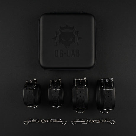 Hunter Wrist & Ankle Restraint Set, Black from Dungeon Lab.