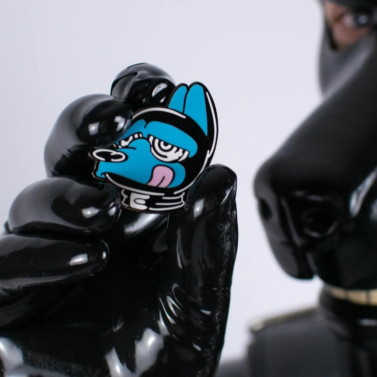Hypnosis Dog Enamel Pin Blue from James Newland Illustration.