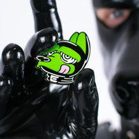 Hypnosis Dog Enamel Pin Green from James Newland Illustration.