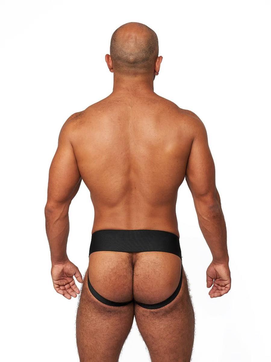 Mister B Leather Premium Jockstrap, Black Red from Mister B.