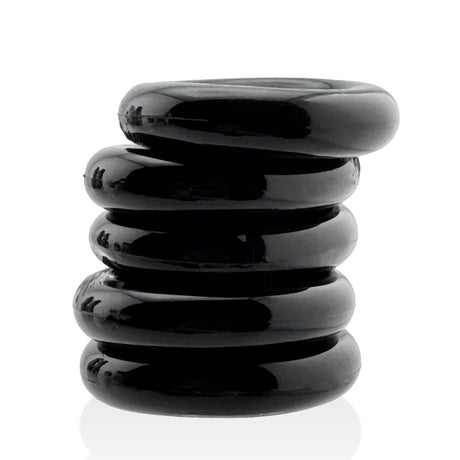 Oxballs Hünkyjunk, Jacker 5-Stack Cockrings, Black from Hunkyjunk.