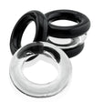 Oxballs Hünkyjunk, Jacker 5-Stack Cockrings, Clear/Black from Hunkyjunk.