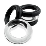 Oxballs Hünkyjunk, Jacker 5-Stack Cockrings, Clear/Black from Hunkyjunk.