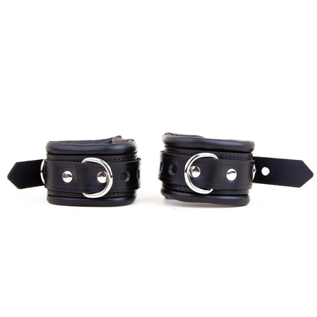 Padded Leather Wrist Cuffs 5cm from REGULATION.