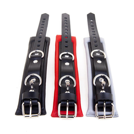 Padded Leather Wrist Cuffs 5cm from REGULATION.