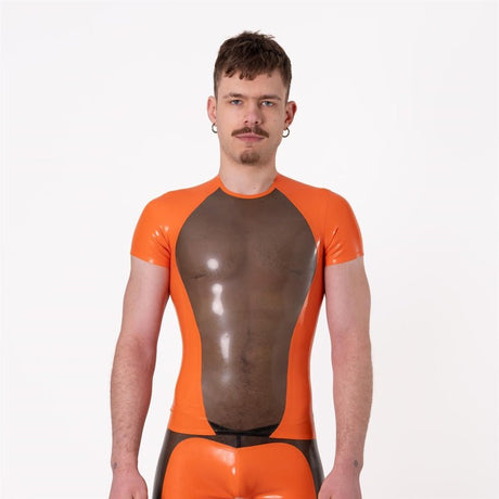 PEAK Rubber T-Shirt, Semi Trans Smokey Black / Orange from REGULATION.