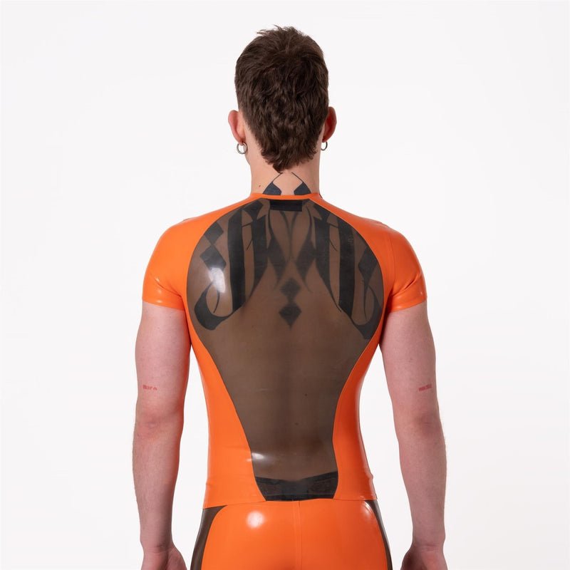 PEAK Rubber T-Shirt, Semi Trans Smokey Black / Orange from REGULATION.