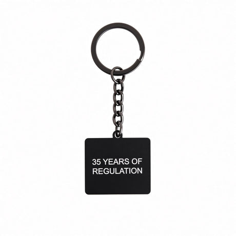 REGULATION 35 Birthday Retro Logo Keyring from REGULATION.
