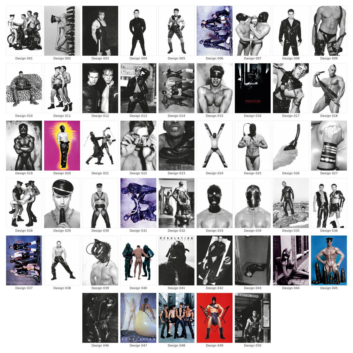 REGULATION Collectable Fetish Postcards, Archive Collection, 5 Pack from REGULATION.