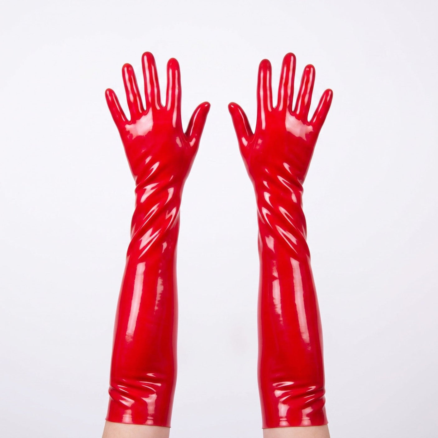 Rubber Elbow Length Gloves, Red from REGULATION.