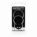 Silicone Cock Ring Pack, 40mm / 45mm / 50mm
