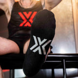 Skater Socks, SLUT, Black/Red/White from BOXER Barcelona.