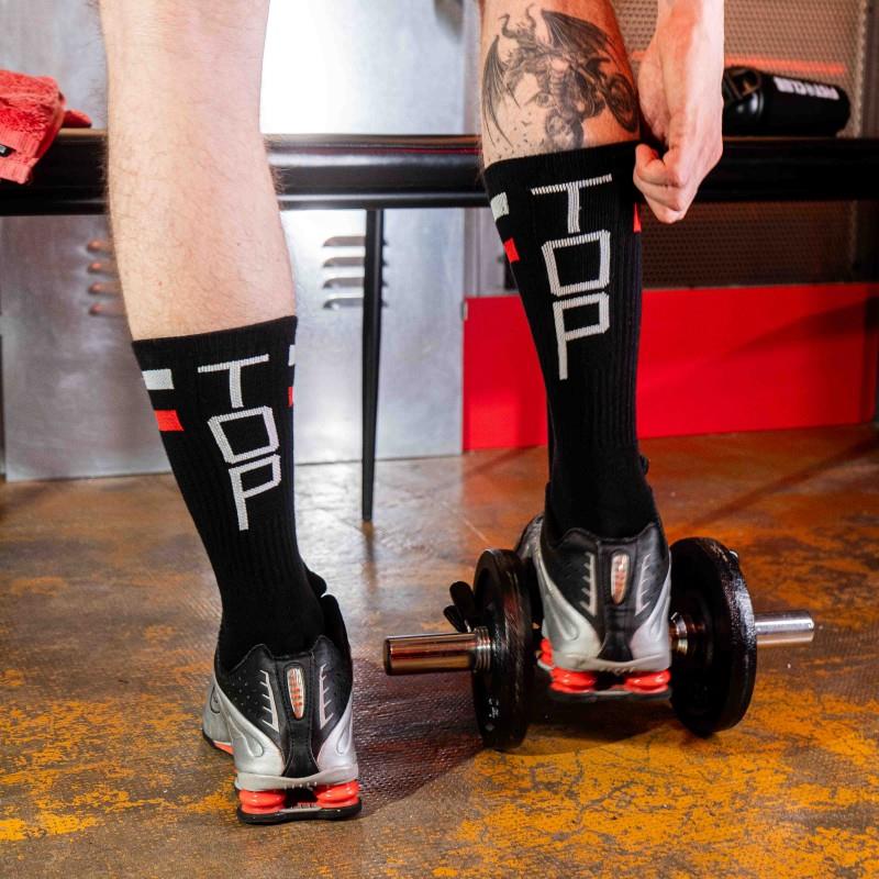 Skater Socks, TOP, Black/Red/White from BOXER Barcelona.
