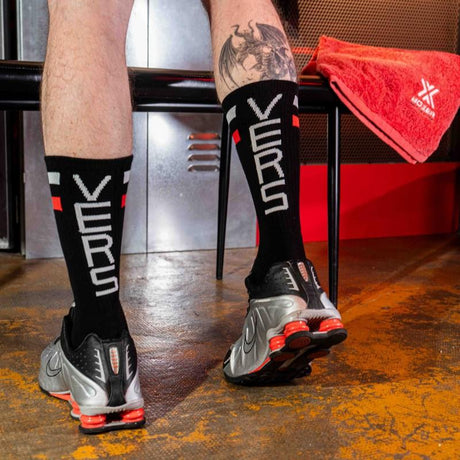 Skater Socks, VERS, Black/Red/White from BOXER Barcelona.