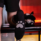 Skater Socks, WOOF, Black/White/Red from BOXER Barcelona.