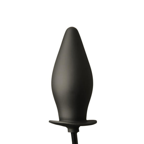 Smooth Black Latex Inflatable Plug from REGULATION.