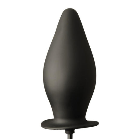 Smooth Black Latex Inflatable Plug from REGULATION.