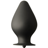 Smooth Black Latex Inflatable Plug from REGULATION.