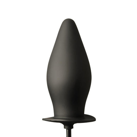 Smooth Black Latex Inflatable Plug from REGULATION.