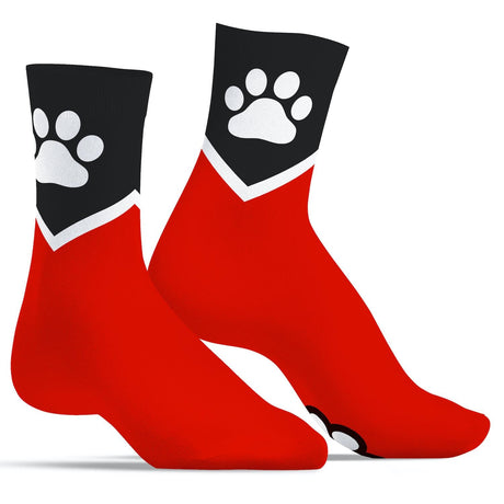 SNEAKXX "Paw" Skater Socks, Red from SneakXX.