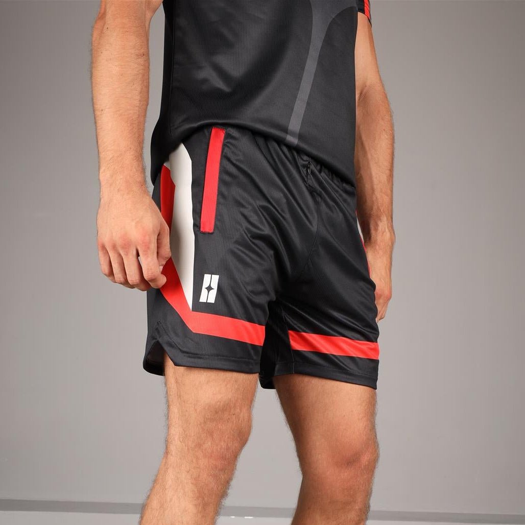 SNKRFTSH Sports Thru Zip Short SF24/7, Red from SNKRFTSH.