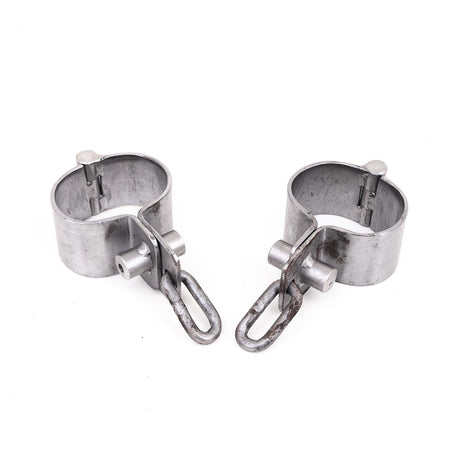 Stainless Wrist Manacles - Detached Pair from Dark Forge.