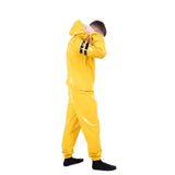 Striped Vinyl Tracksuit, Yellow/Black PVC from REGULATION.