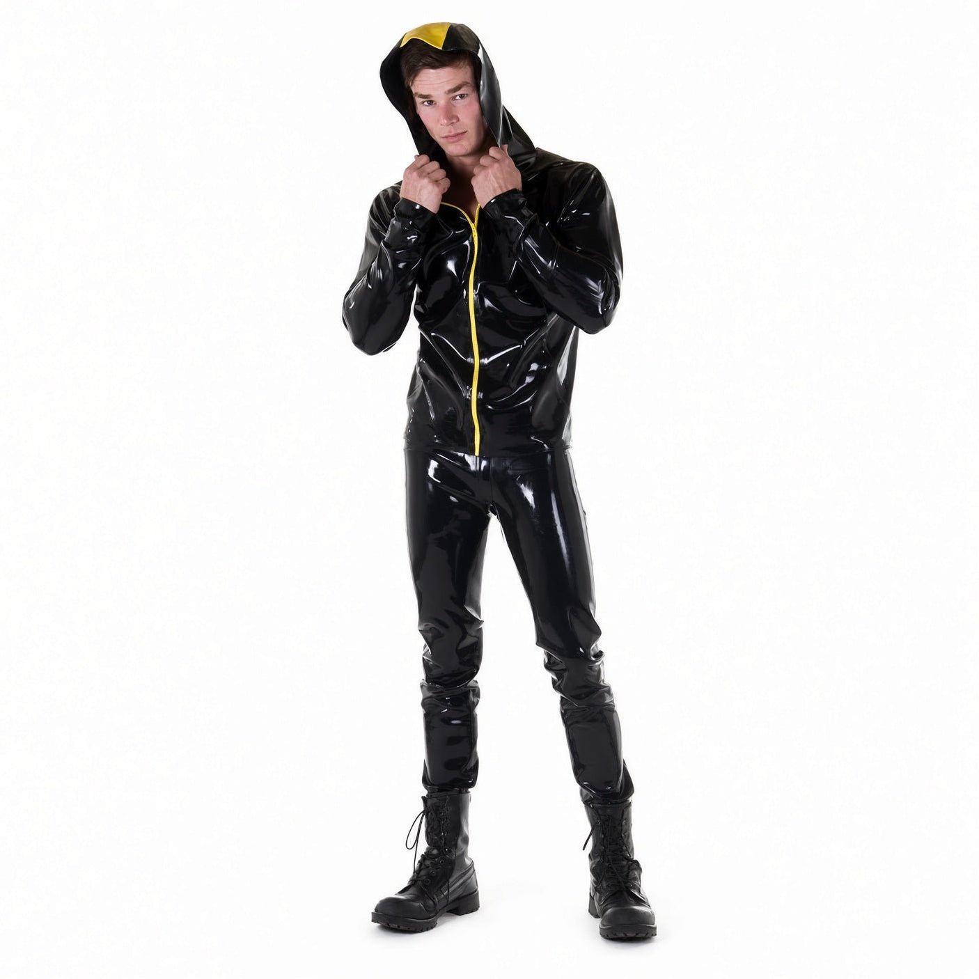 Zip Up Rubber Hoodie // Made to Order from REGULATION.