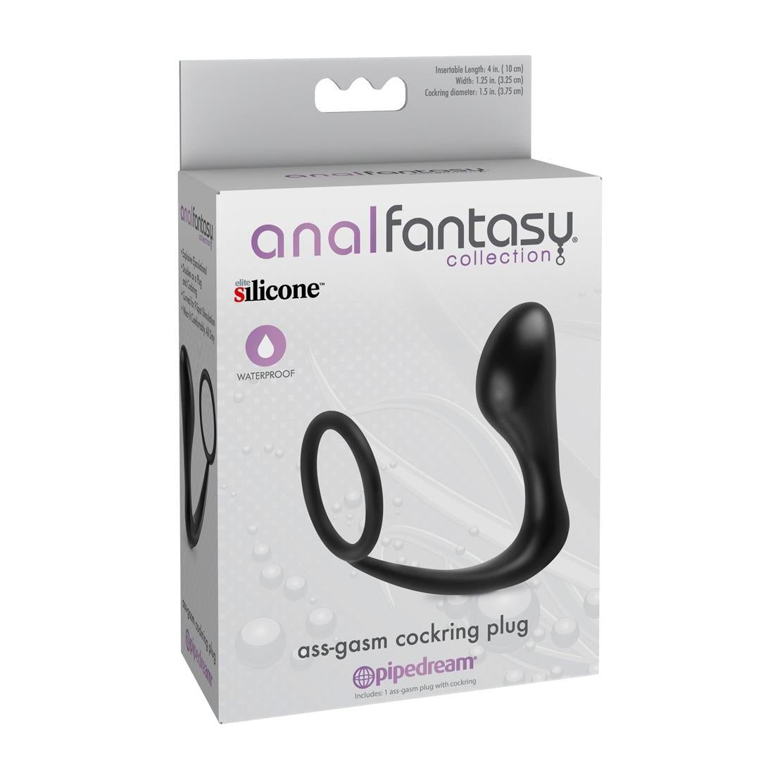 Ass-Gasm Cockring P-Spot Plug from anal fantasy.