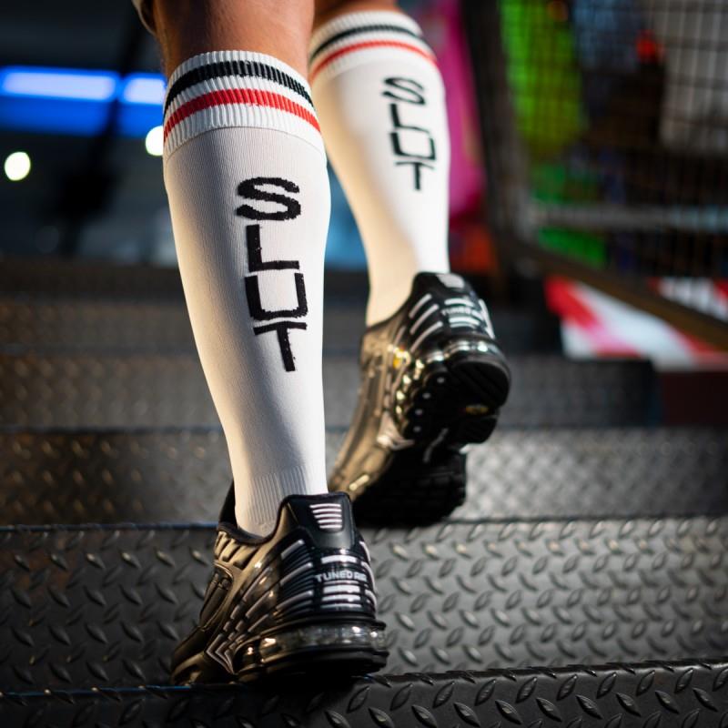 Football Socks, Slut, White/Red/Black from Boxer Barcelona.