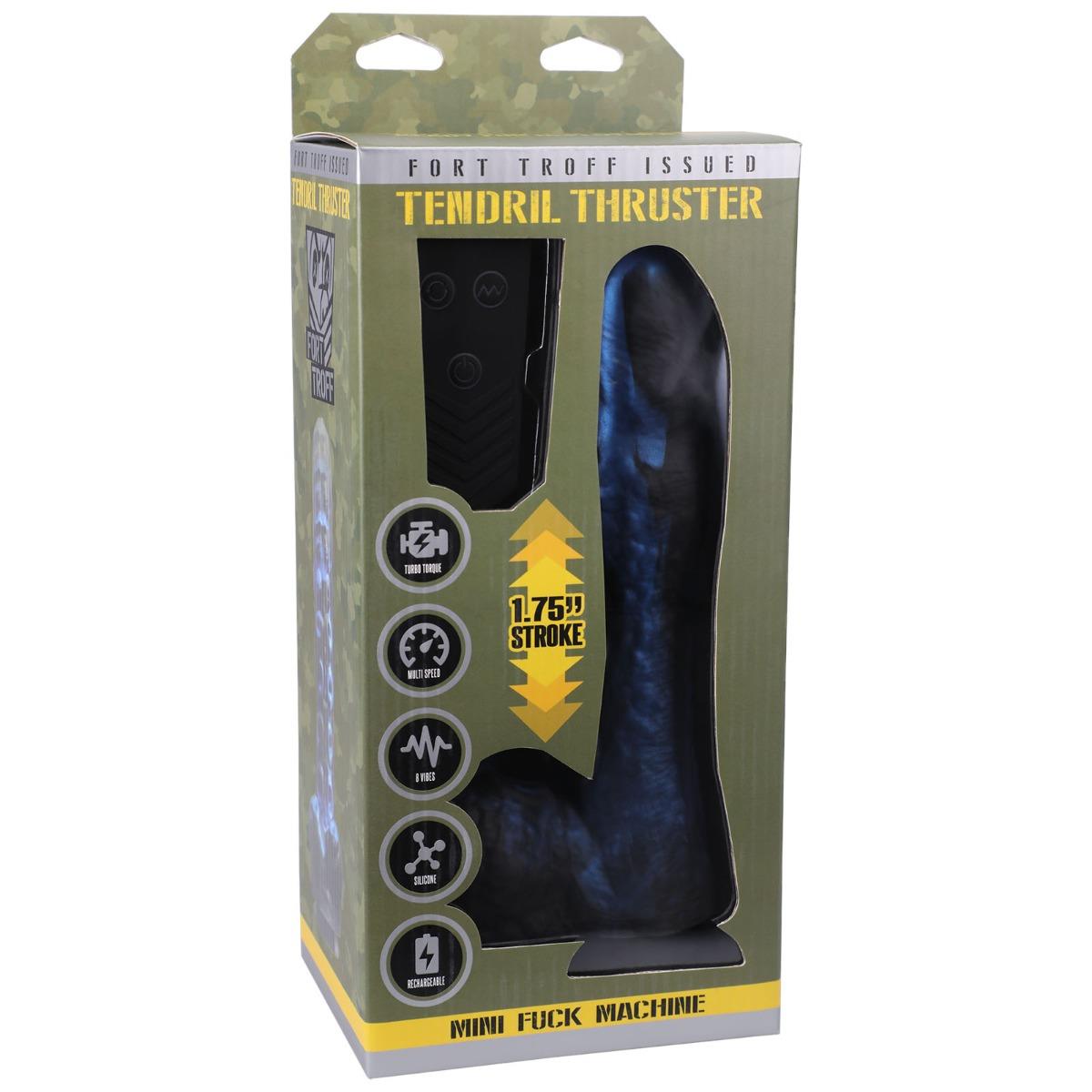 Fort Troff Tendril Thruster, Mini Fuck Machine, Rechargeable Silicone with Remote, Blue from Fort Troff.