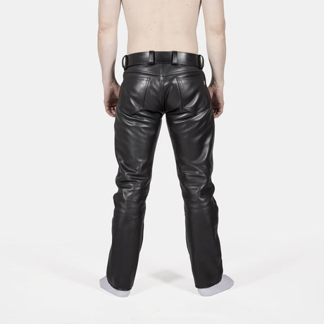 Holstein Regular Fit Leather Jeans // Made to Order from Rufstok.