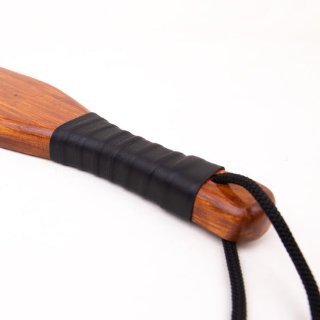 Leather Wrapped Spanker, Wooden Paddle from Zado.