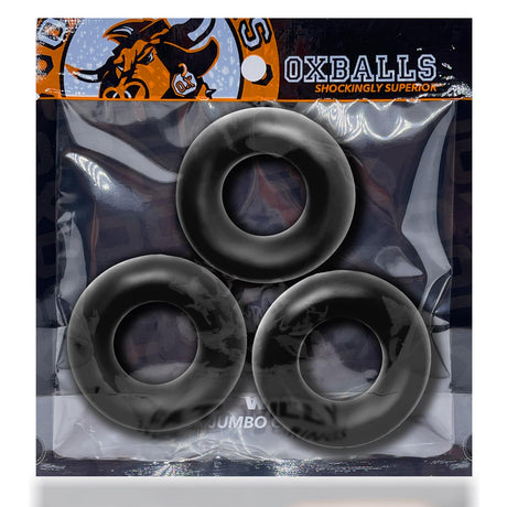 OXBALLS Fat Willy, 3 Pack, Black from Oxballs.