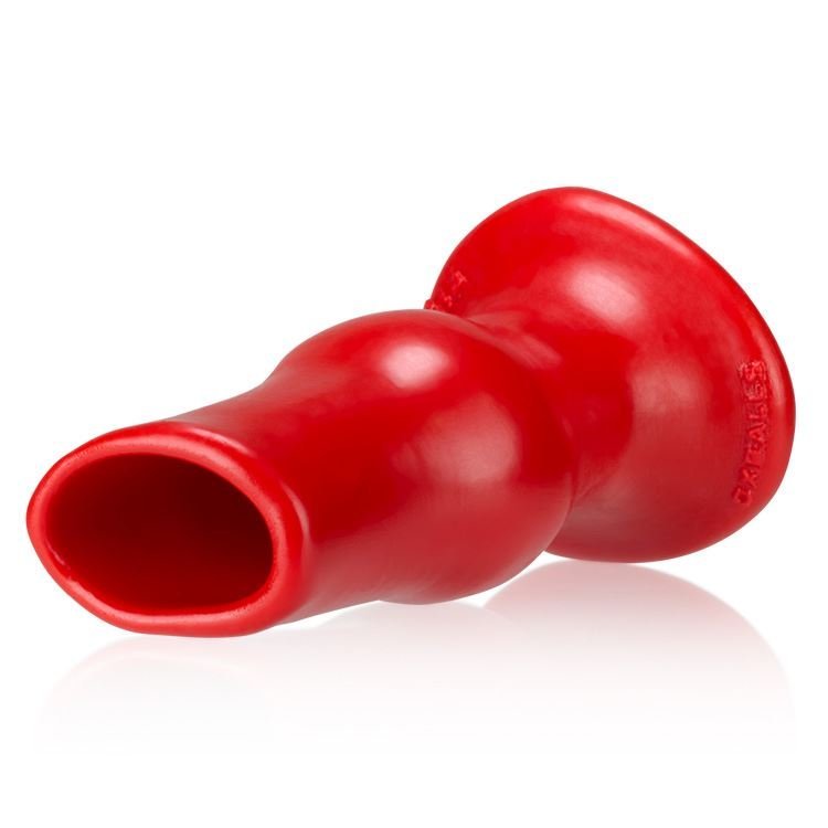 OXBALLS Pig Hole Deep, Tunnel Plug, Red, Large | Oxballs REGULATION OXBALLS Pig Hole Deep, Tunnel Plug, Red, Large | Oxballs REGULATION