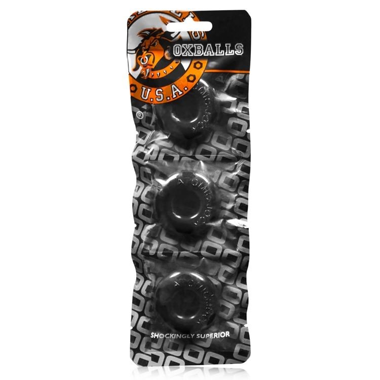 OXBALLS Ringer Cock Ring 3 Pack, Black from Oxballs.