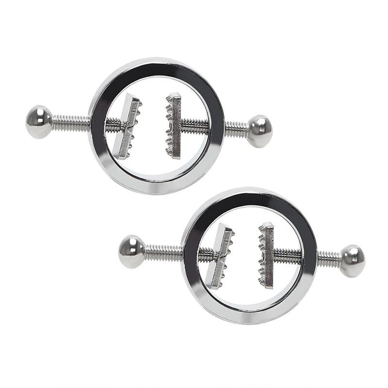 Pincer Nipple Rings, Stainless Steel, Pair from Dark Forge.