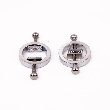 Pincer Nipple Rings, Stainless Steel, Pair from Dark Forge.