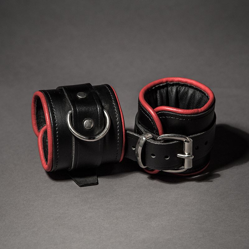 Piped Leather Ankle Cuffs from Fetters.