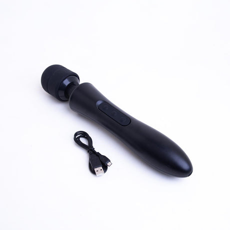 R-141 Wireless Wand Massager, Splash Proof, Black from SM DOMAIN.