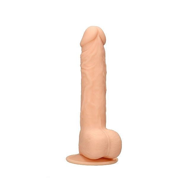 Realrock Silicone Dildo with Balls, 9.5", Dual Density, Flesh from Realrock.