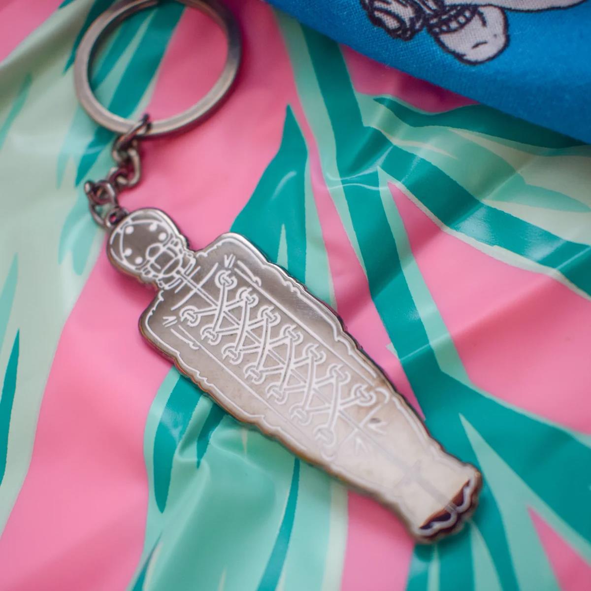 Rubber Sleepsack Keychain from James Newland Illustration.