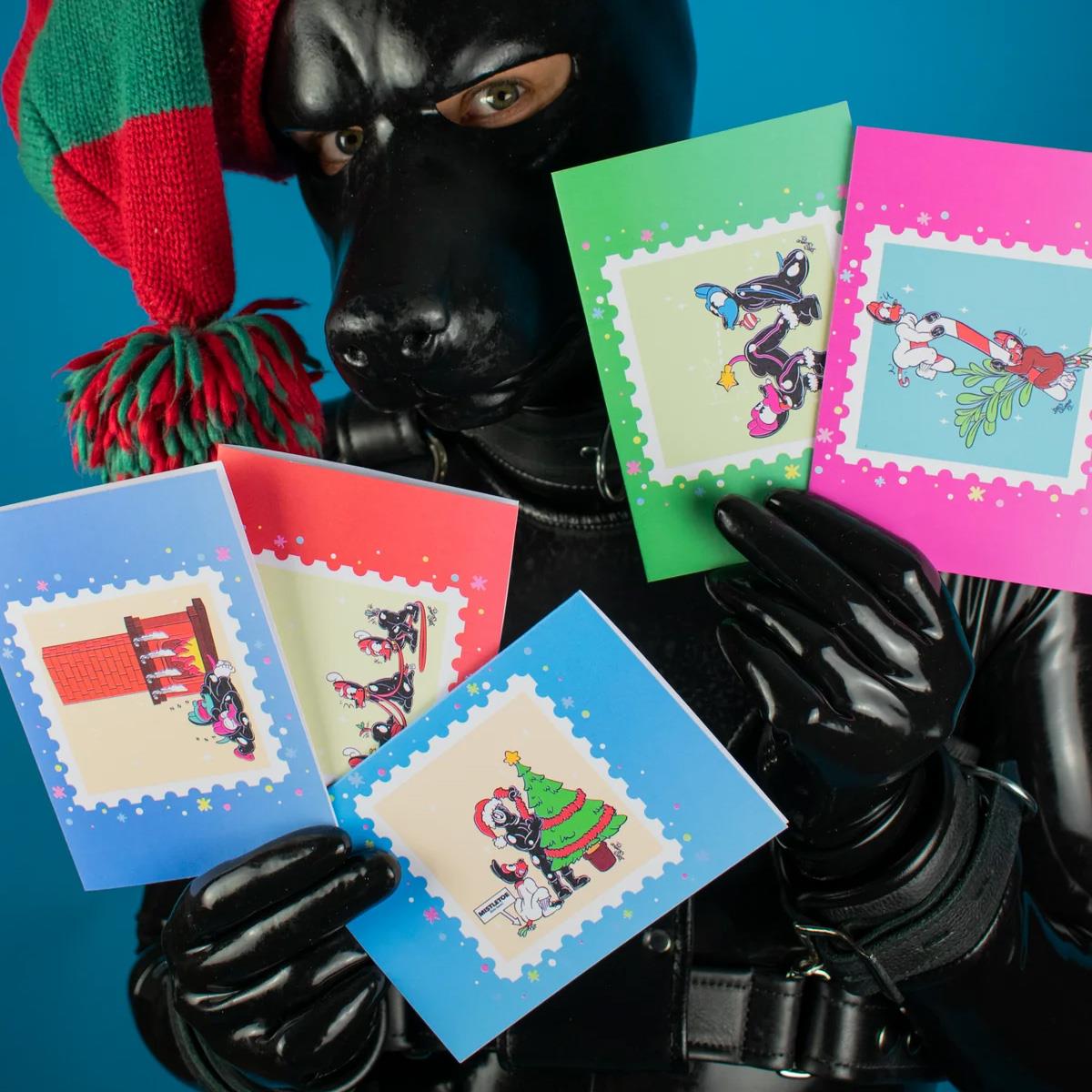 "Sex Dogs" Xmas Card Pack from James Newland Illustration.