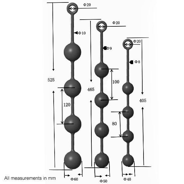 Silicone Anal Balls, Black from XplayX.